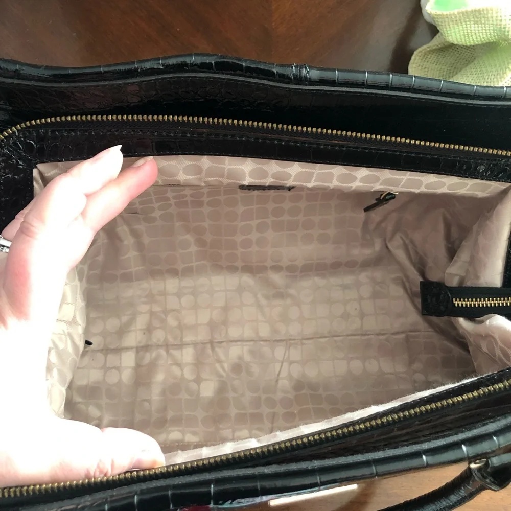 Kate Spade Faux Black Crocodile Pattern Handbag - Picture 9 of 10